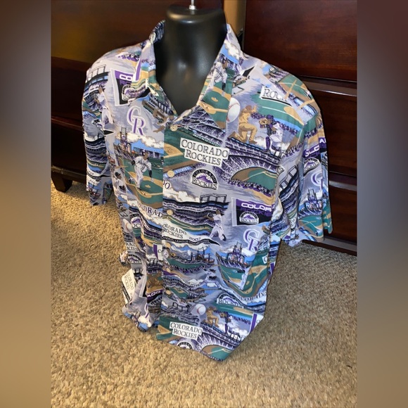 COLORADO ROCKIES HAWAIIAN SHIRT CLASSIC ROCKIES LEGACY REYN SPOONER SZ: XXL - Picture 2 of 6